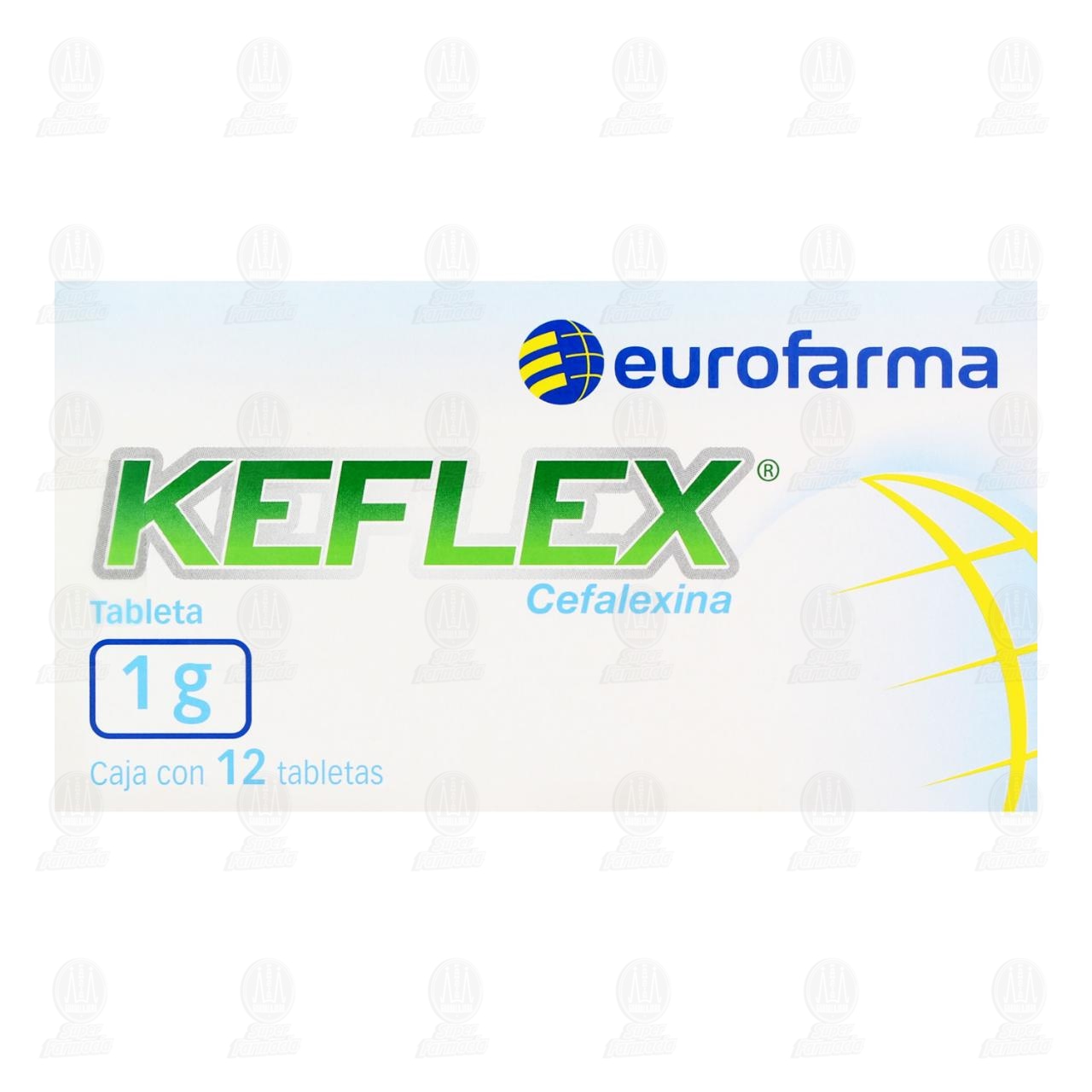 Keflex 1 gr, 12 Tabletas. image number 1
