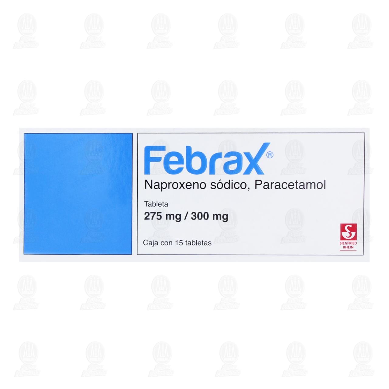 Febrax 275mg/300mg, 15 Tabletas. image number 1