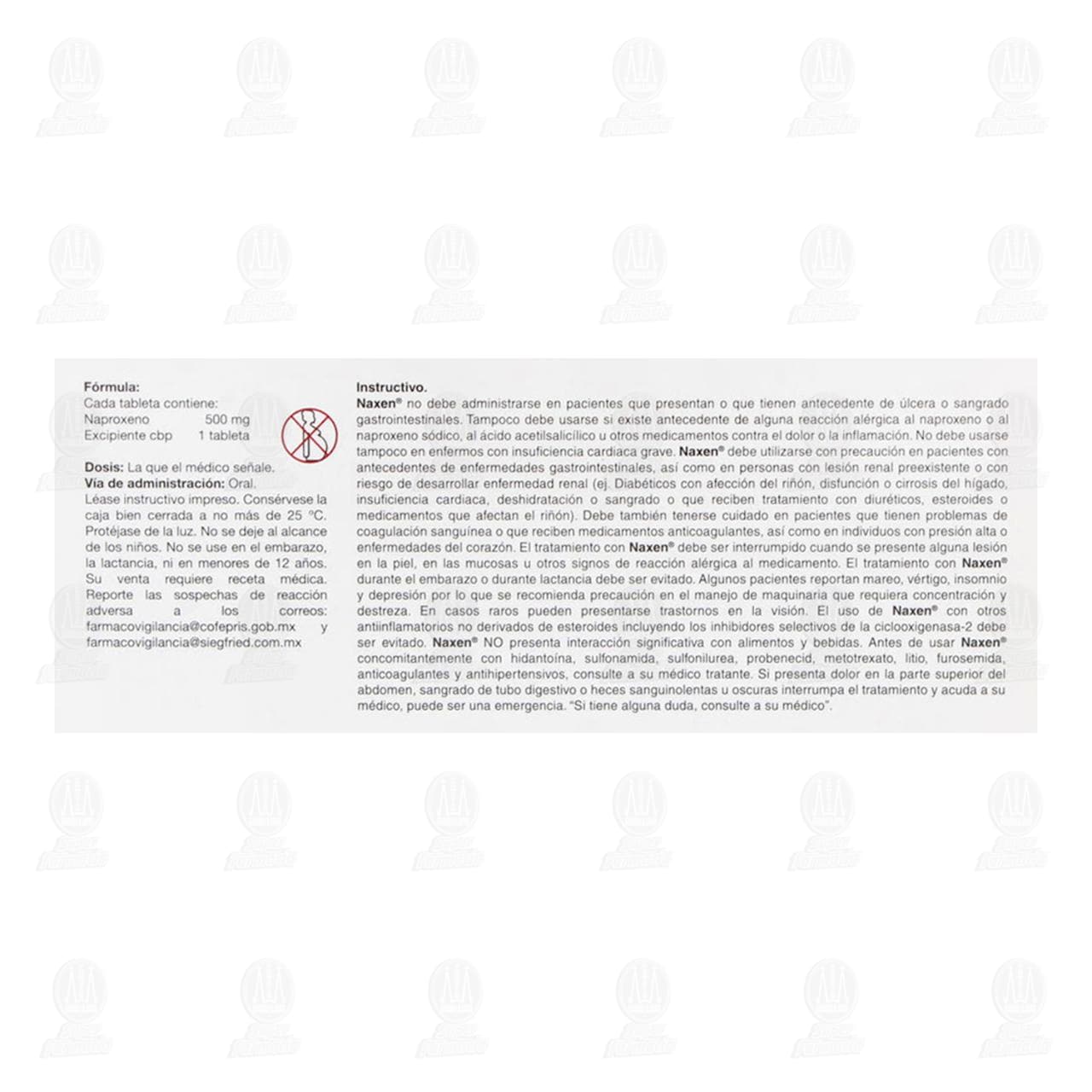 Naxen 500 mg, 45 Tabletas. image number 2