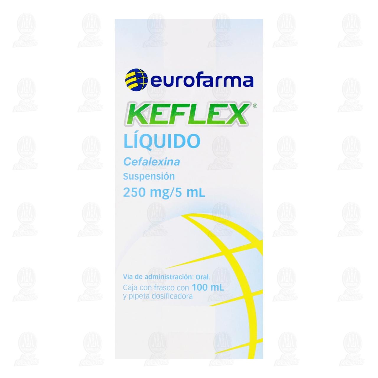 Keflex L&iacute;quido 250mg/5ml suspensi&oacute;n, 100 ml. image number 1