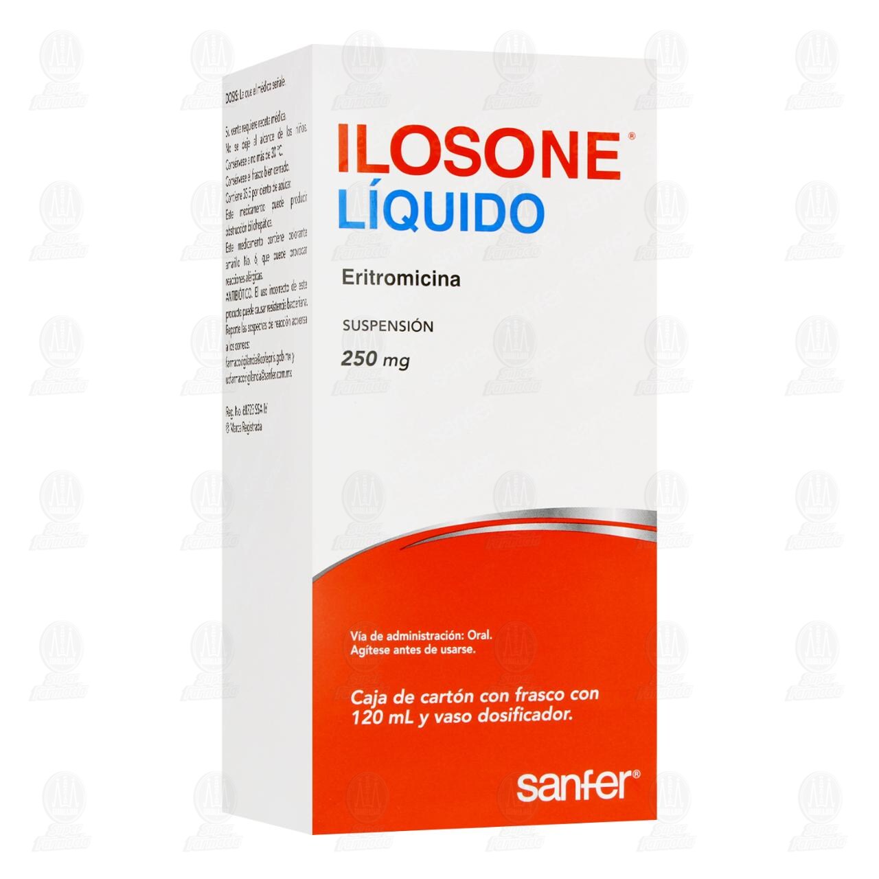 Ilosone L&iacute;quido 250 mg Suspensi&oacute;n, 120 ml. image number 0
