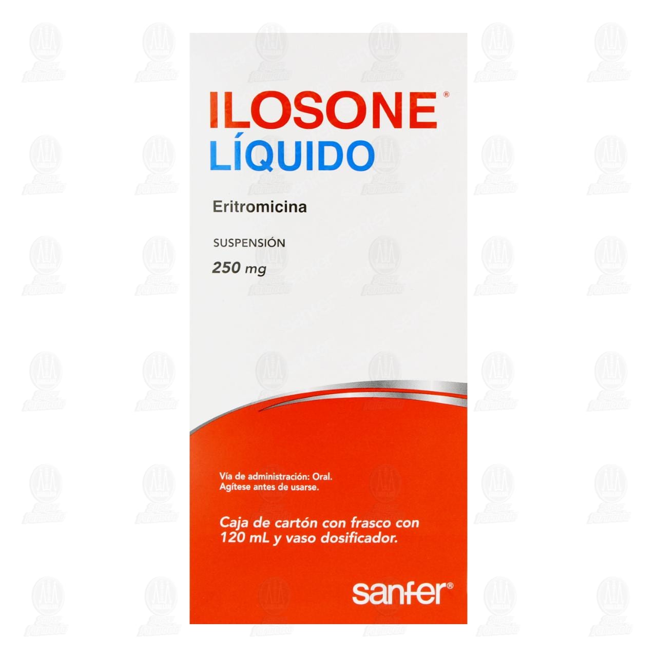 Ilosone L&iacute;quido 250 mg Suspensi&oacute;n, 120 ml. image number 1