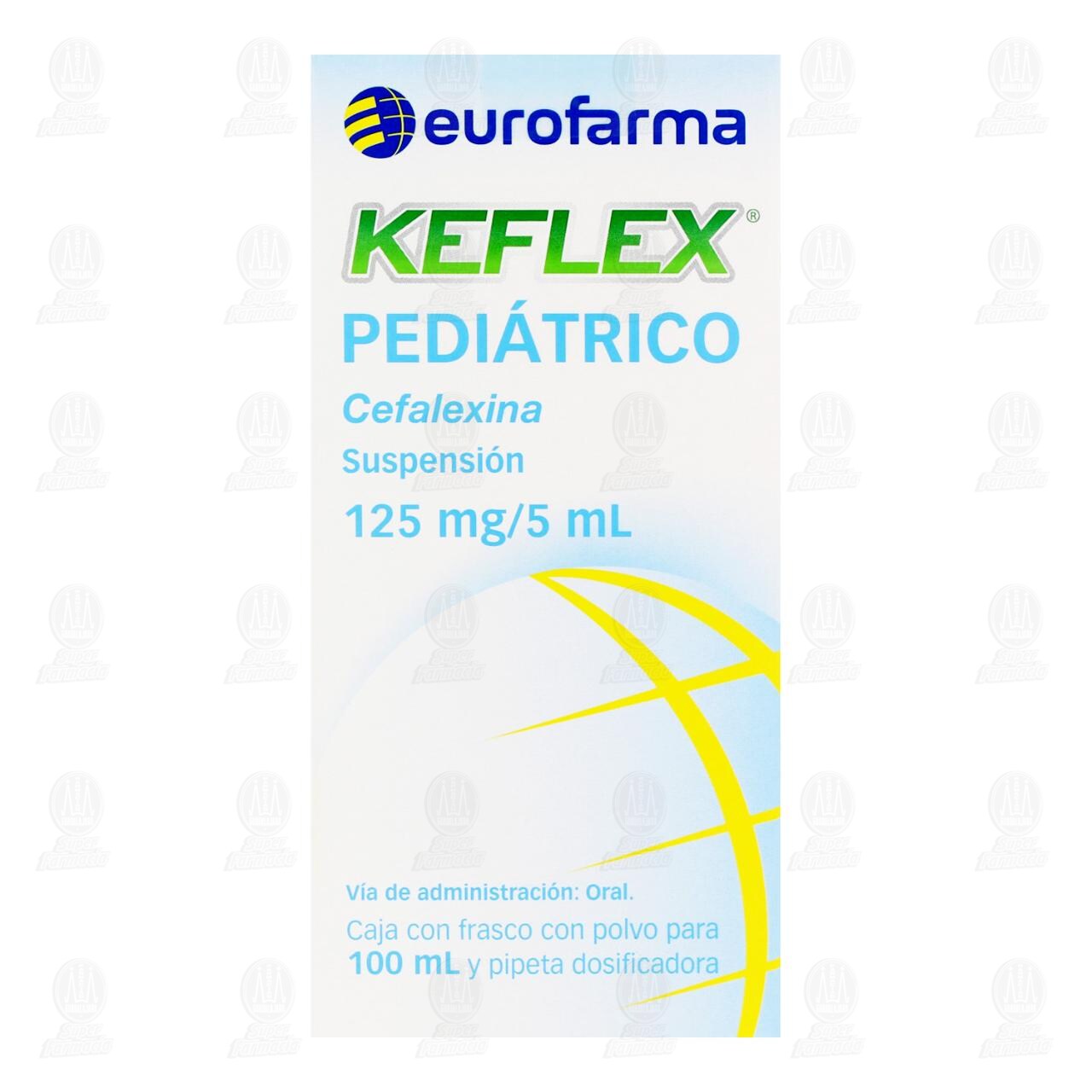 Keflex 125mg/5ml Pedi&aacute;trico Suspensi&oacute;n, 100 ml. image number 1