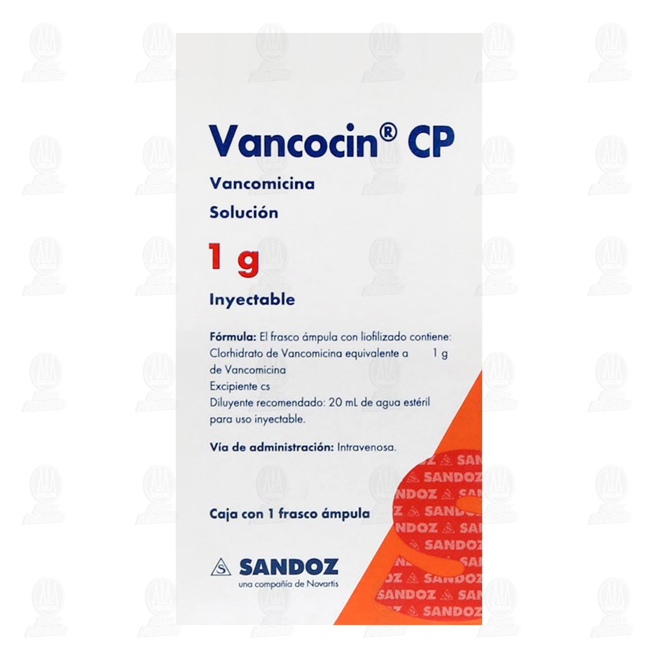 Vancocin CP 1 gr Soluci&oacute;n Inyectable, 1 pz. image number 2