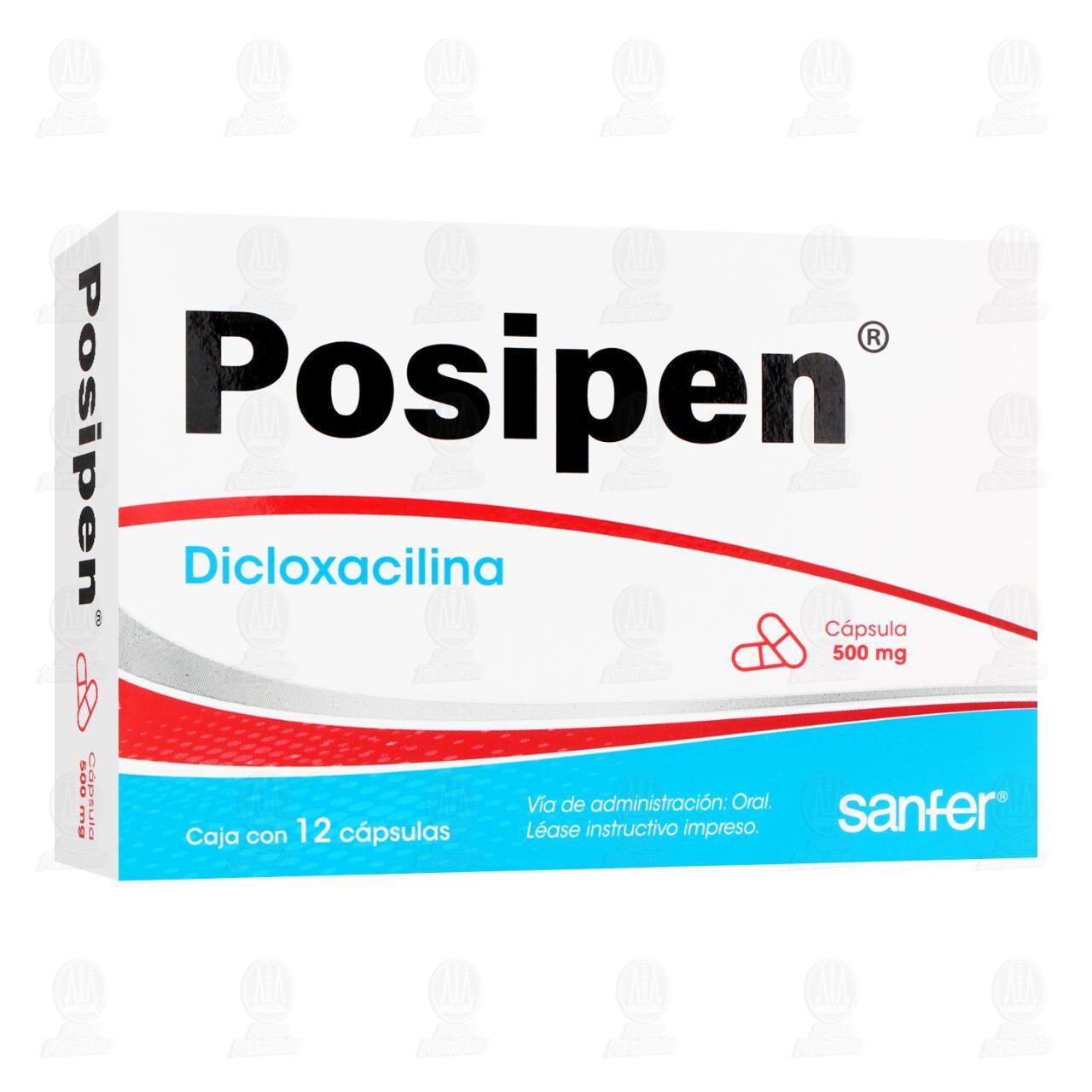 Posipen 500 mg, 12 C&aacute;psulas. image number 0