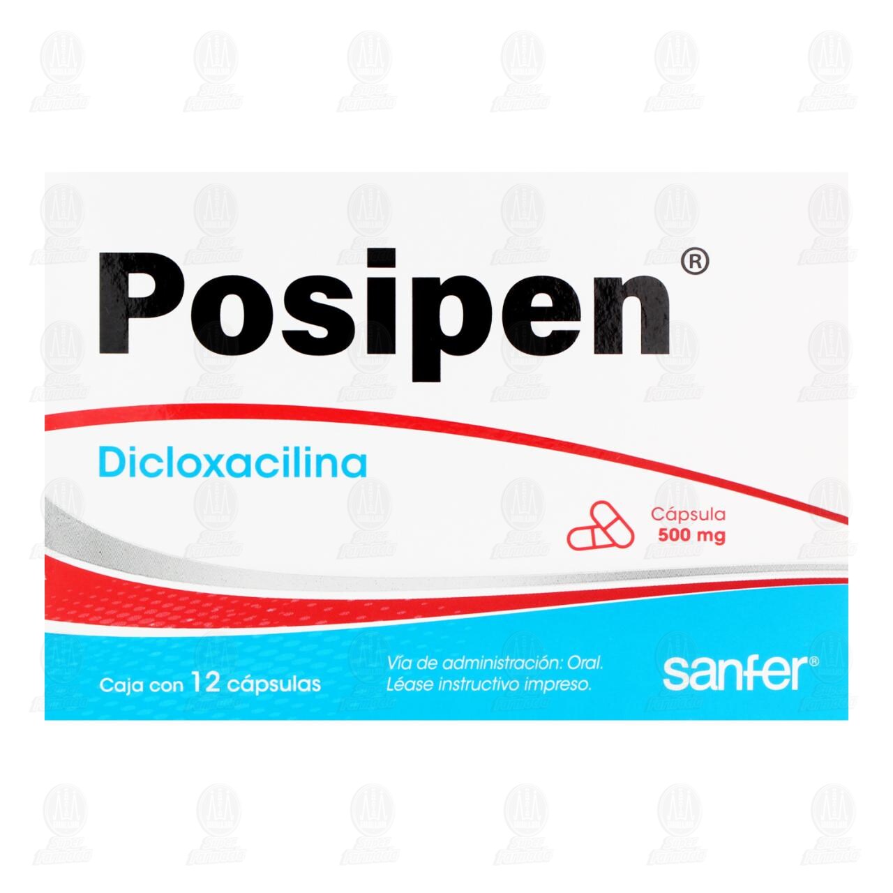 Posipen 500 mg, 12 C&aacute;psulas. image number 1