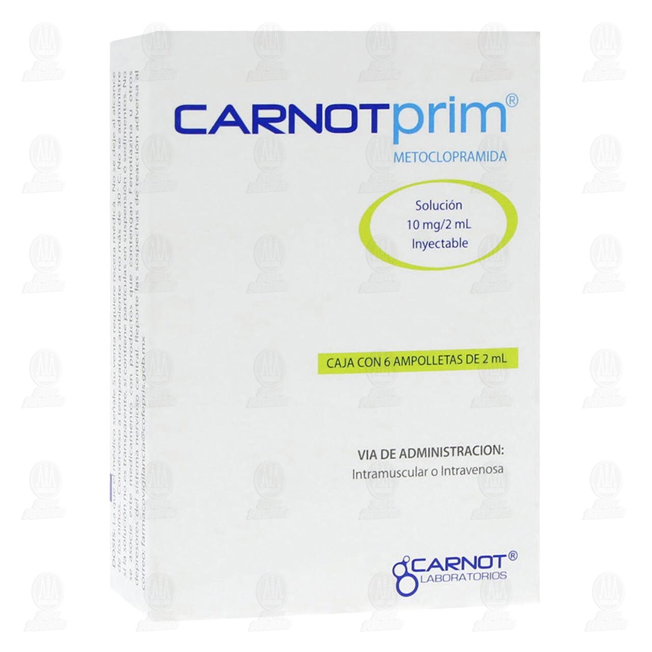 Carnotprim 10mg/2ml Soluci&oacute;n Inyectable 6 Ampolletas, de 2 ml c/u. image number 0