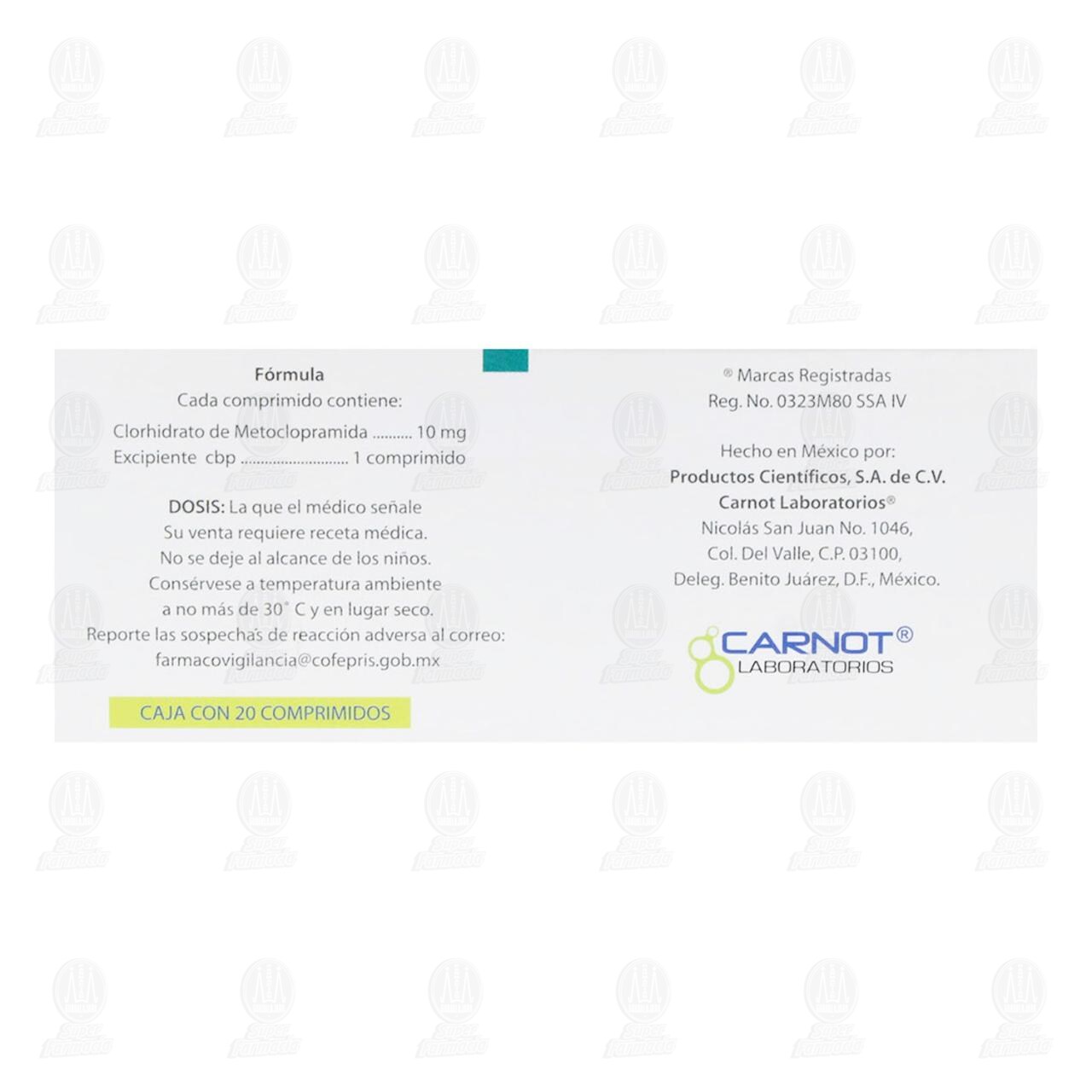 Carnotprim 10 mg, 20 Comprimidos. image number 2