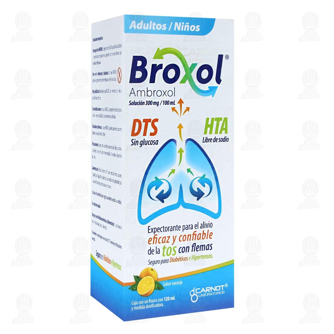 Broxol Soluci&oacute;n Sabor Naranja 300mg/100ml, 120 ml. image number 0