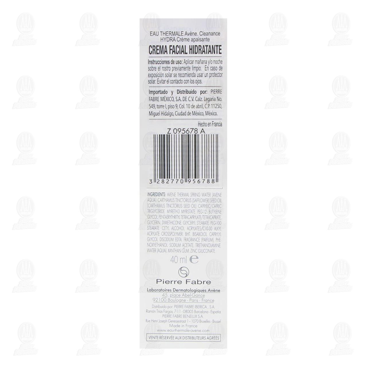 Av&egrave;ne Cleanance Hydra Crema Calmante, 40 ml. image number 3