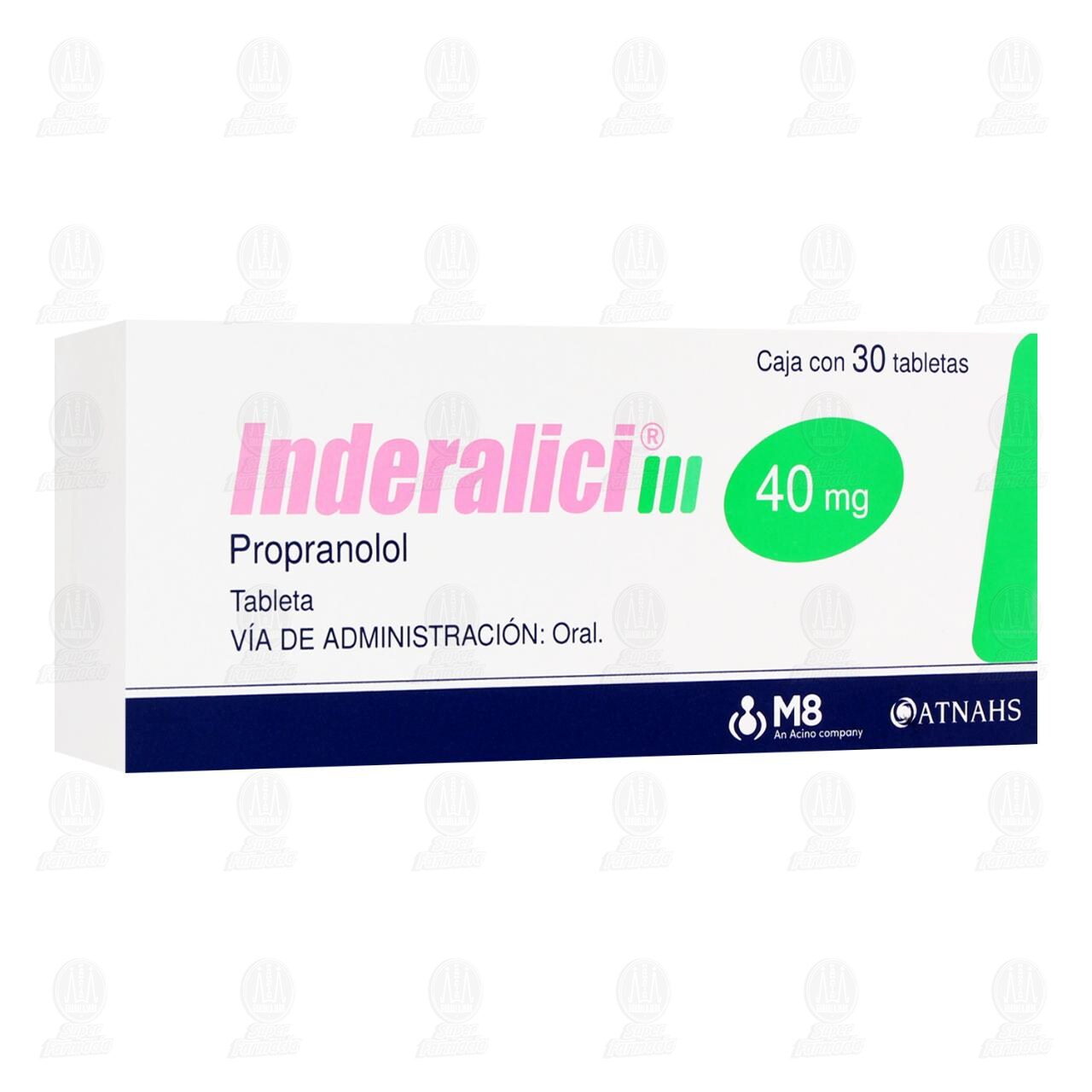 Inderalici 40 mg, 30 Tabletas. image number 0
