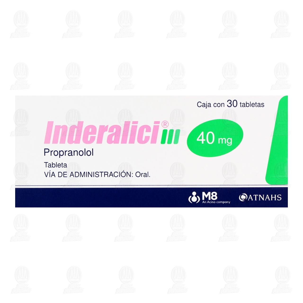 Inderalici 40 mg, 30 Tabletas. image number 1