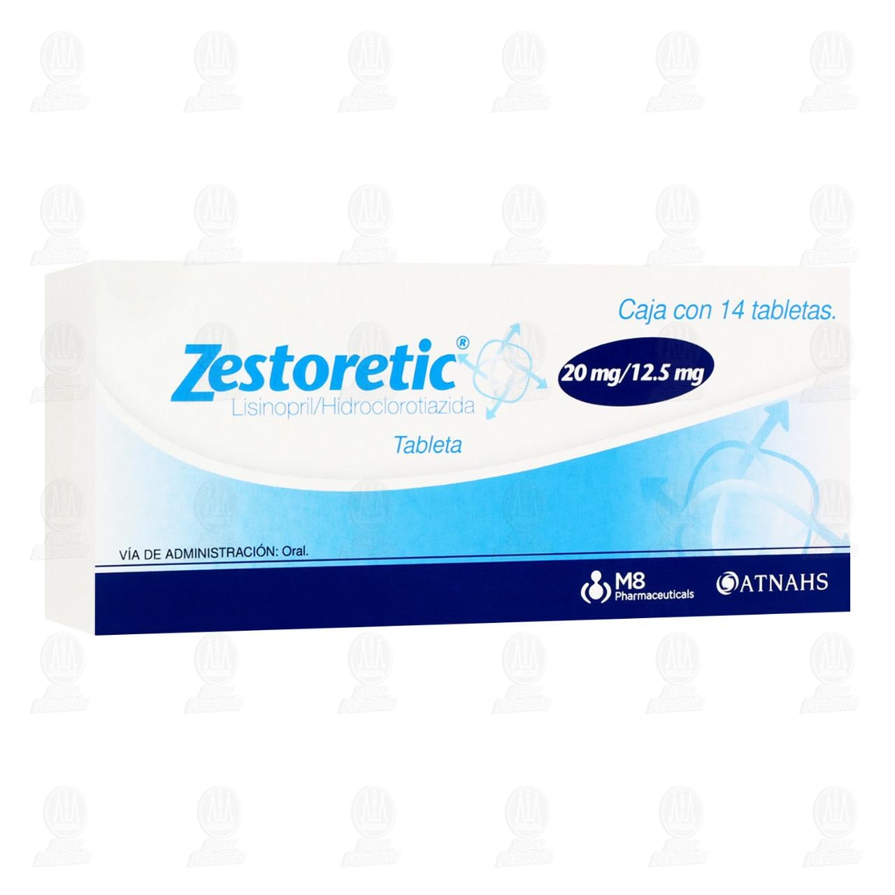 Zestoretic 20mg/12.5mg  14 Tabletas. image number 0