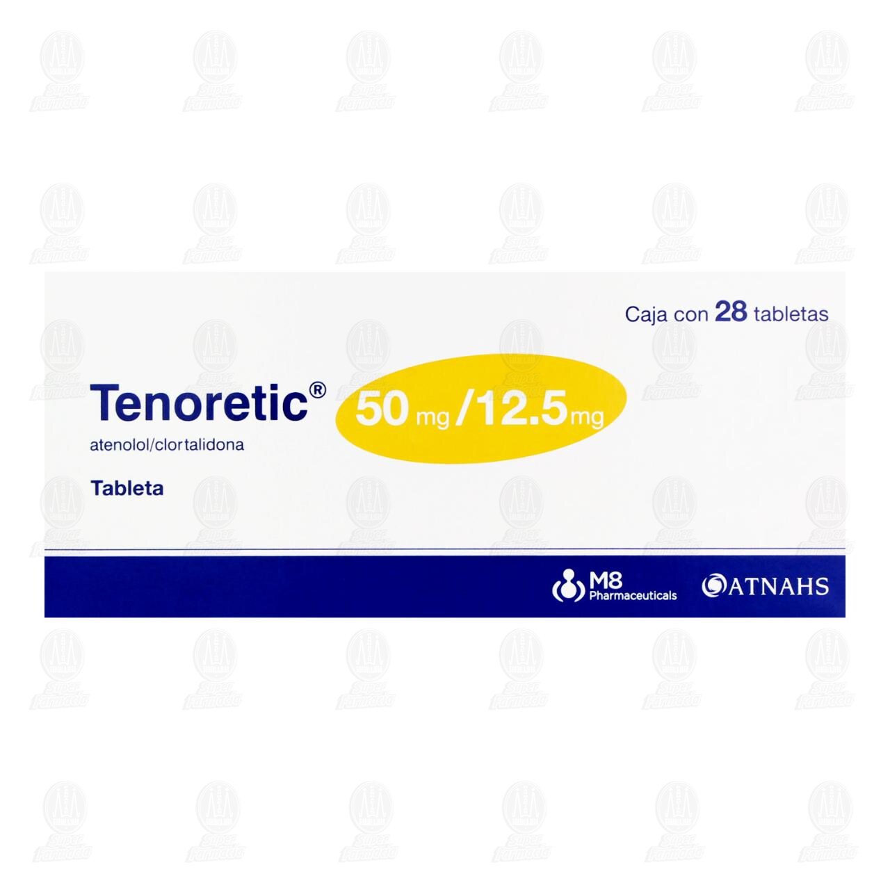 Tenoretic 50mg/12.5mg, 28 Tabletas. image number 1