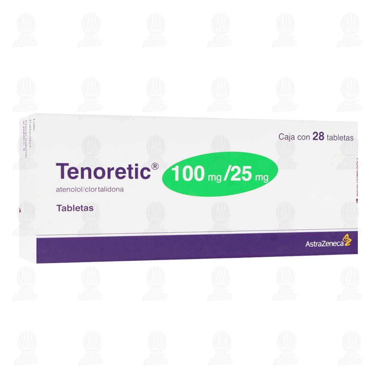Tenoretic 100mg/25mg, 28 Tabletas. image number 0