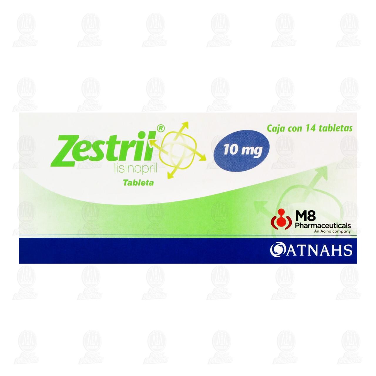 Zestril 10 mg, 14 Tabletas. image number 1