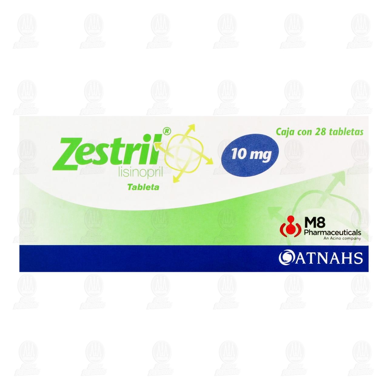 Zestril 10 mg, 28 Tabletas. image number 1