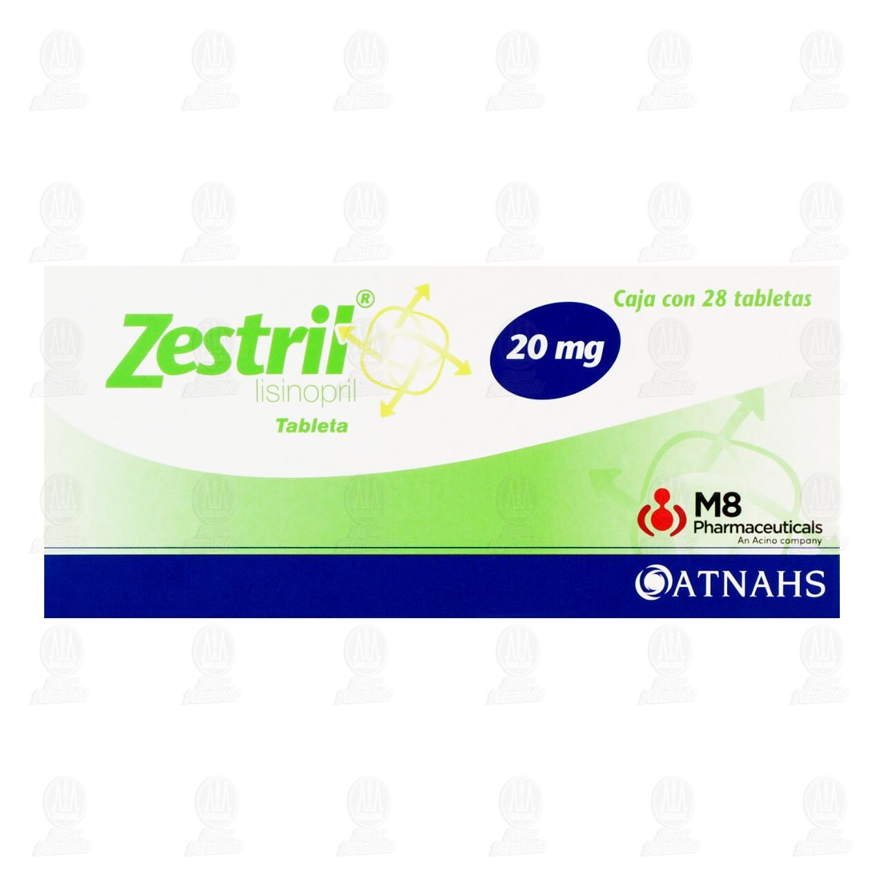 Zestril 20 mg, 28 Tabletas. image number 0