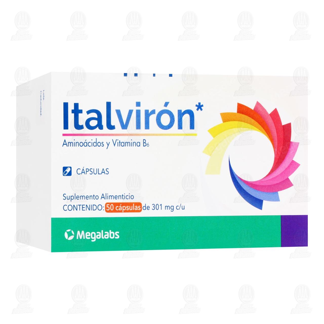 Italvirón Suplemento Alimenticio, 50 Cápsulas. de ITALVIRÓN | Farmacias ...