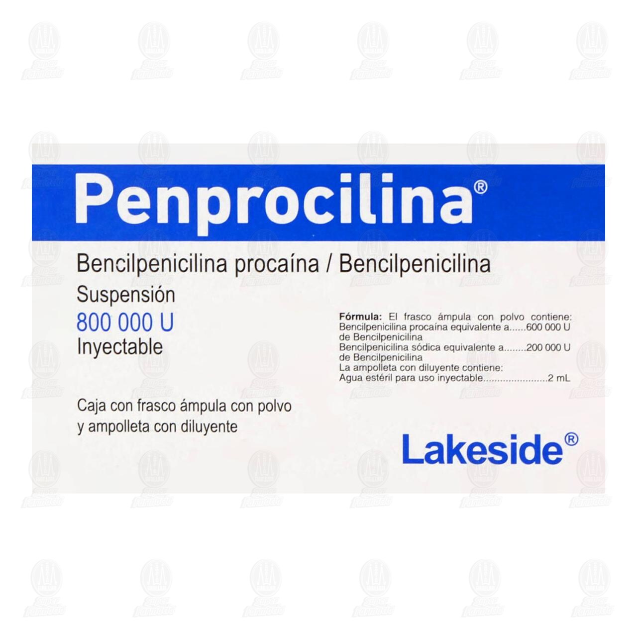 Penprocilina 800,000U, Suspensi&oacute;n Inyectable. image number 2