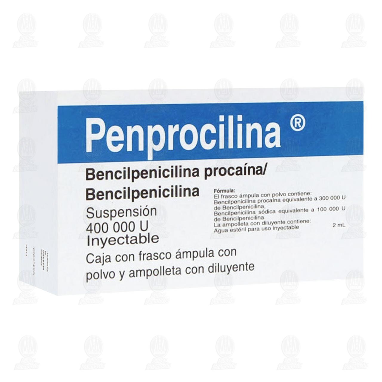 Penprocilina 400,000U, Suspensi&oacute;n Inyectable. image number 0