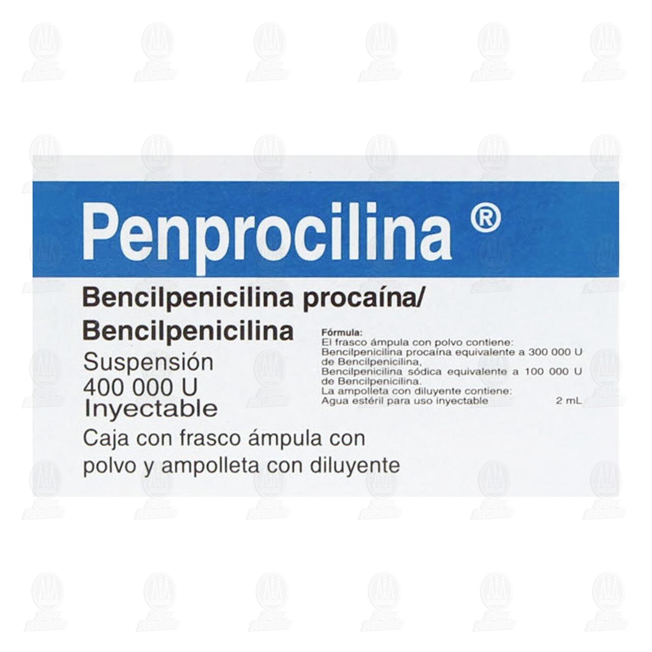 Penprocilina 400,000U, Suspensi&oacute;n Inyectable. image number 1