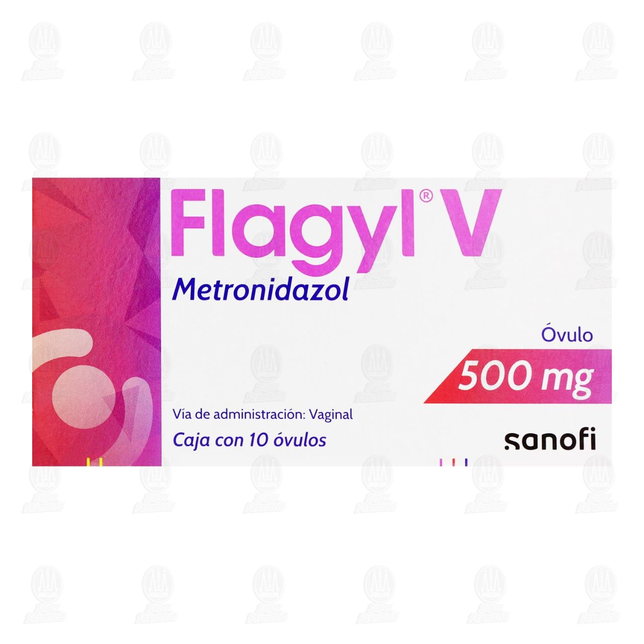 Flagyl V 500 mg, 10 &Oacute;vulos. image number 1