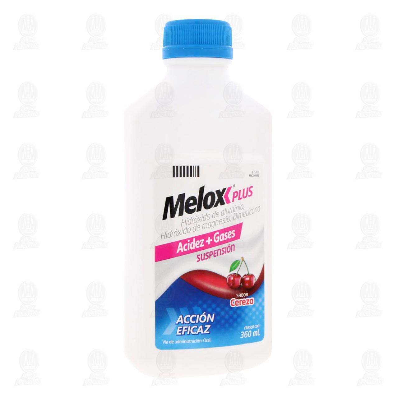 Melox Plus Suspensi&oacute;n Sabor Cereza, 360 ml. image number 0