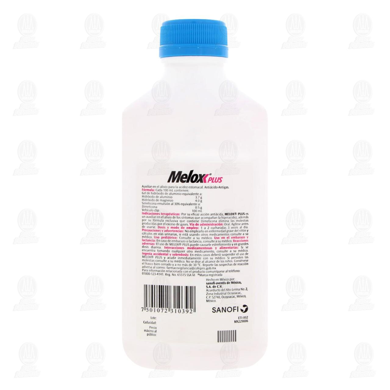 Melox Plus Suspensi&oacute;n Sabor Cereza, 360 ml. image number 2