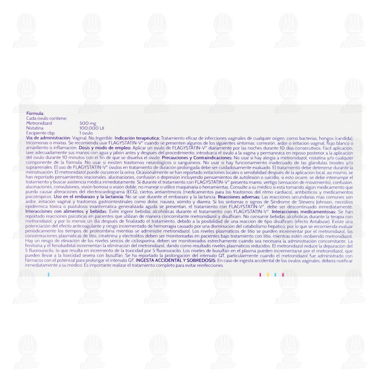 Flagystatin-V 500mg/100000ui, 10 Óvulos. image number 2