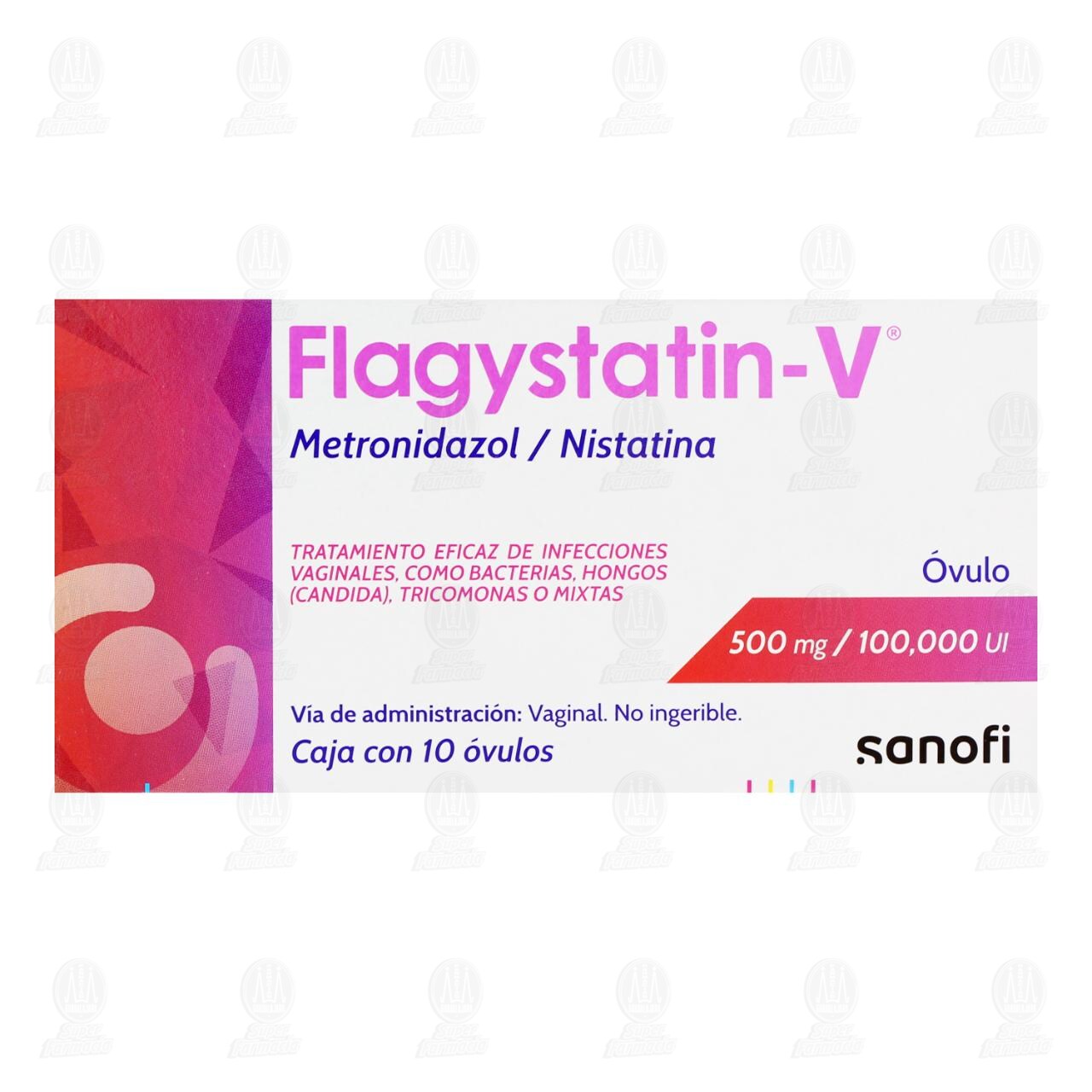 Flagystatin-V 500mg/100000ui, 10 Óvulos. image number 1