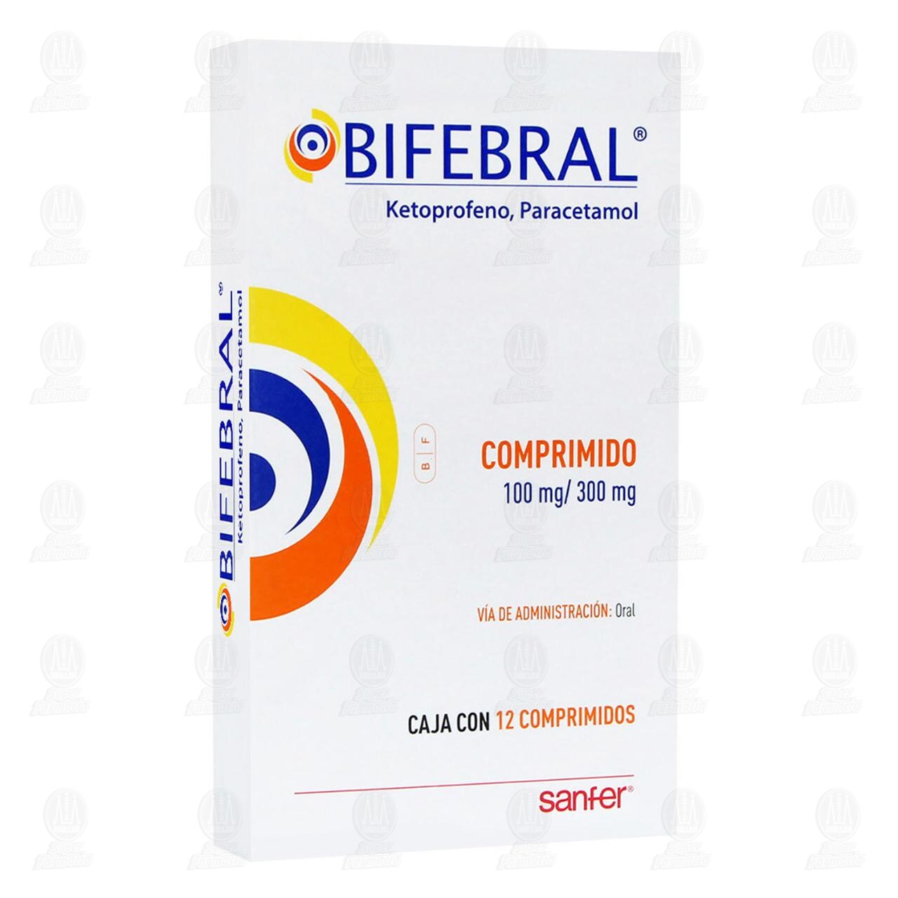 Bifebral 100mg/300mg, 12 Comprimidos. image number 0