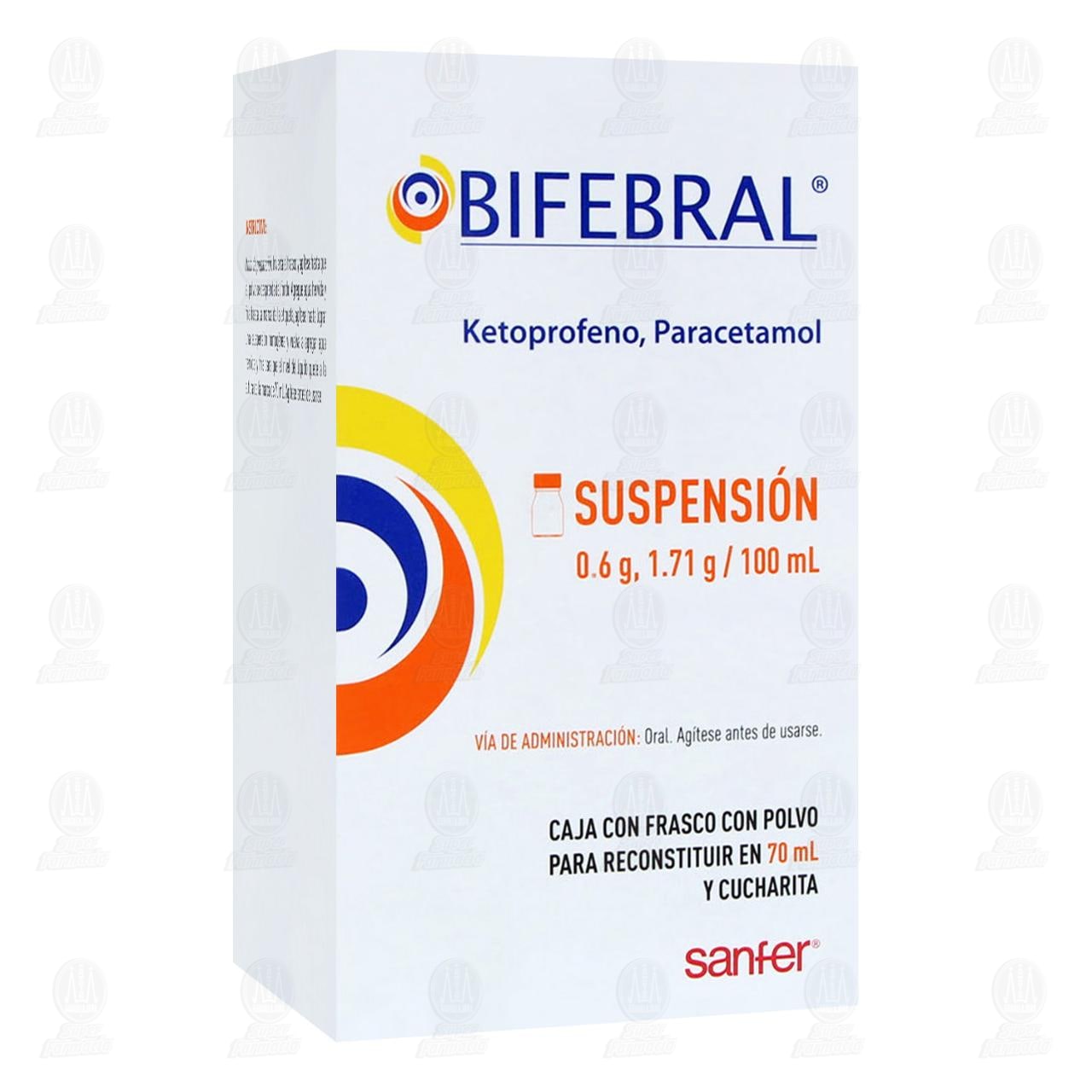 Bifebral 0.6gr,1.71gr/100 ml Suspensi&oacute;n, 70 ml. image number 0
