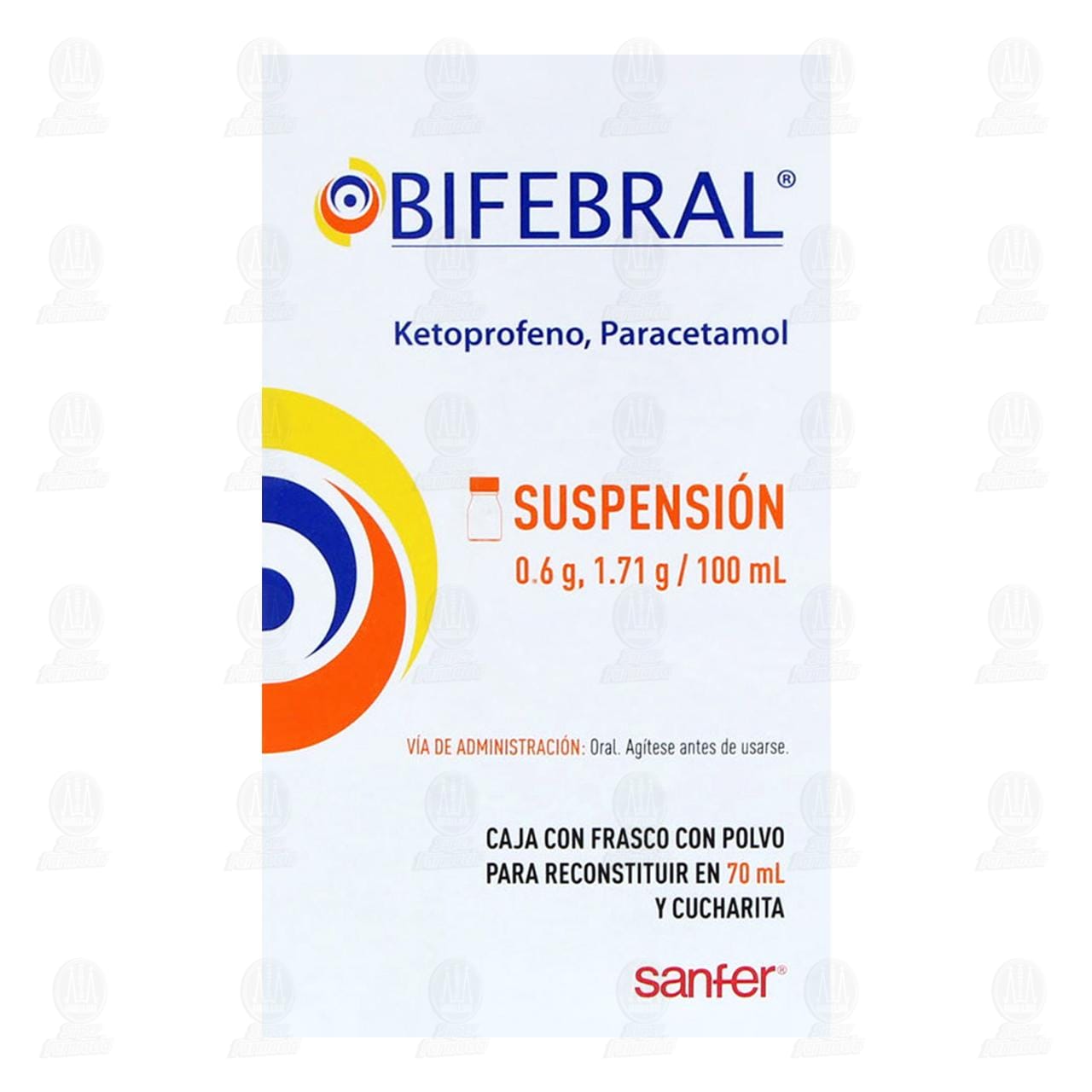 Bifebral 0.6gr,1.71gr/100 ml Suspensi&oacute;n, 70 ml. image number 1