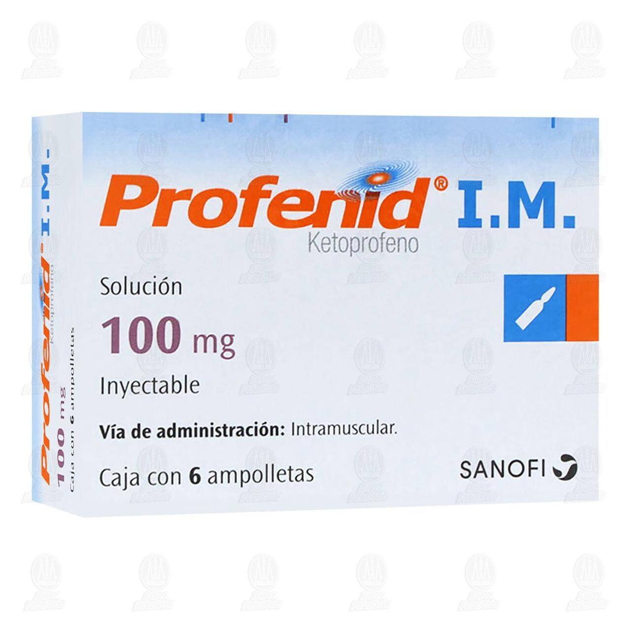 Profenid I.M. 100 mg, 6 Ampolletas. image number 0