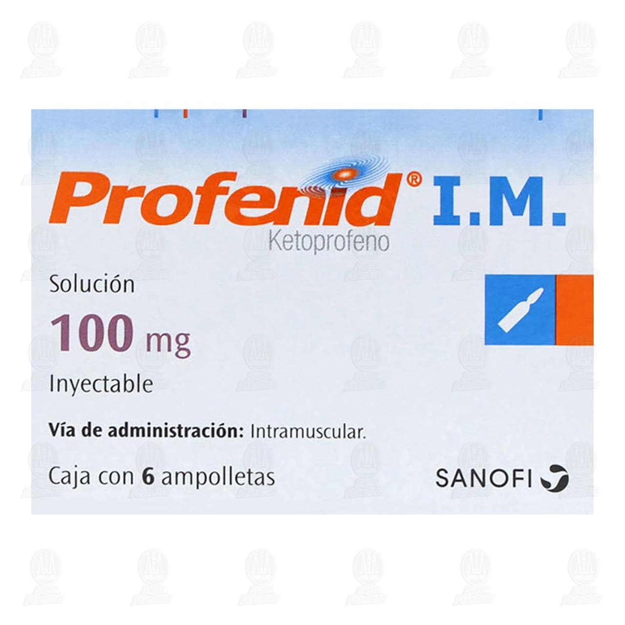 Profenid I.M. 100 mg, 6 Ampolletas. image number 1