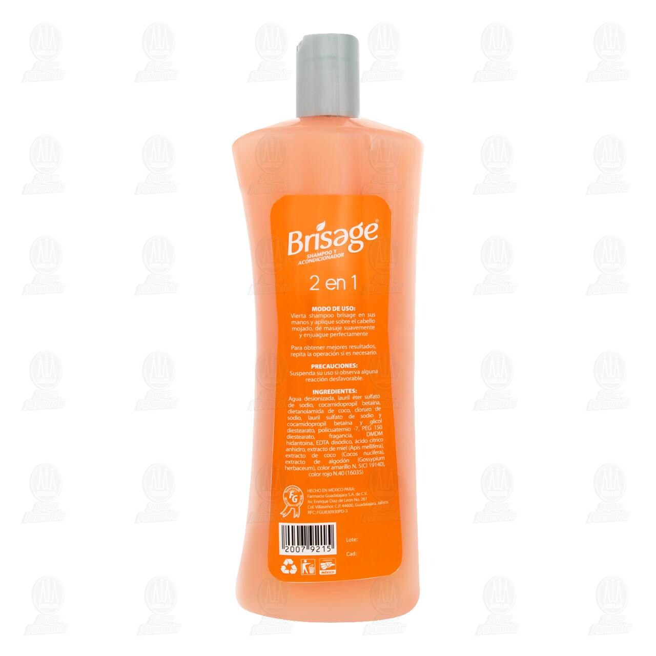 Shampoo y Acondicionador Brisage 2 en 1, 850 ml. image number 2