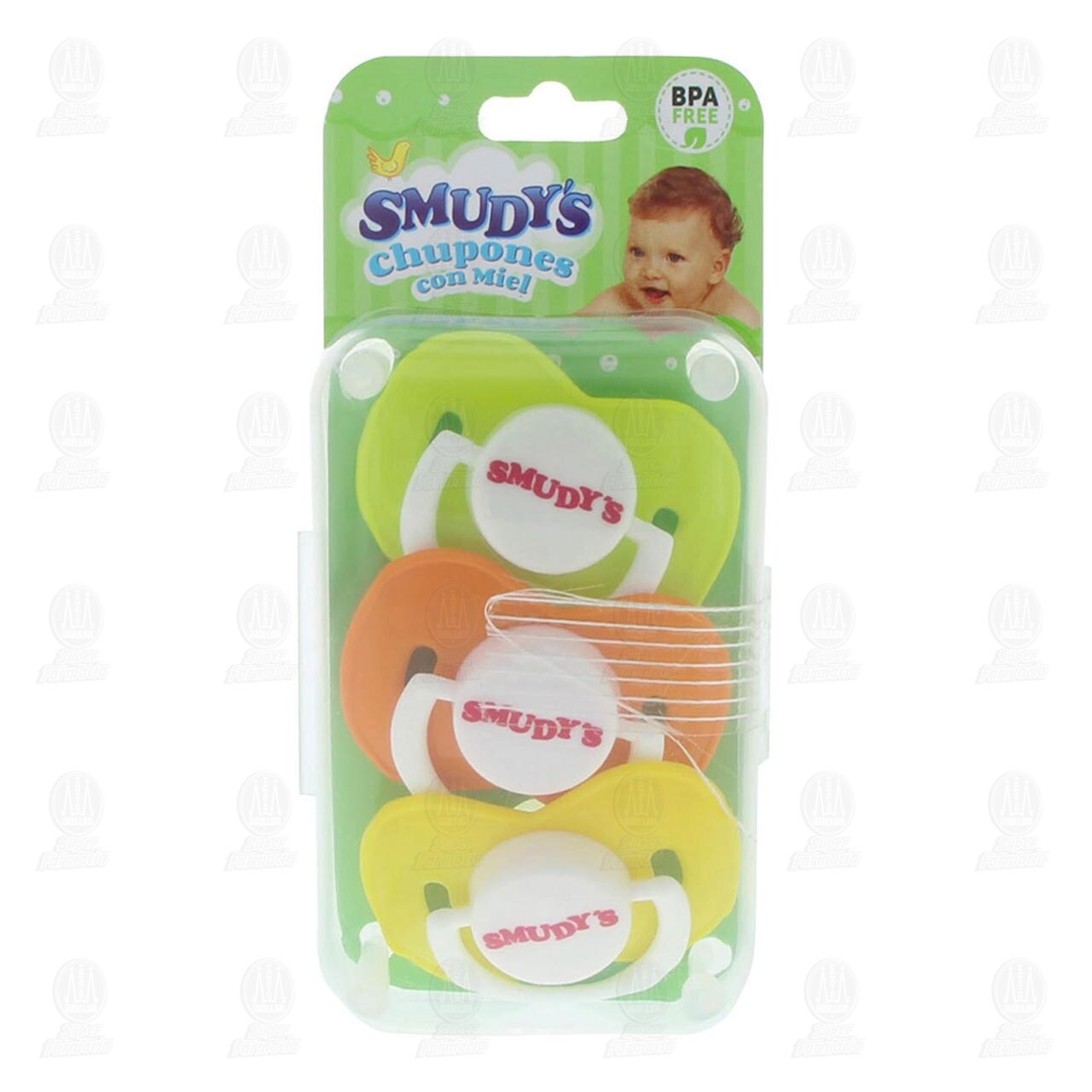 Chupones para Bebé Smudy's con Miel, 3 pzas. image number 1