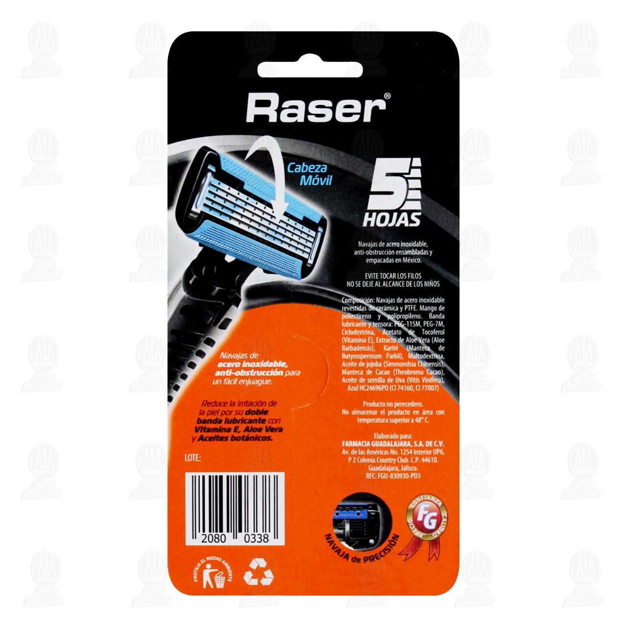 Rastrillos Raser Desechables con Cabeza Móvil, 2 pzas. image number 1