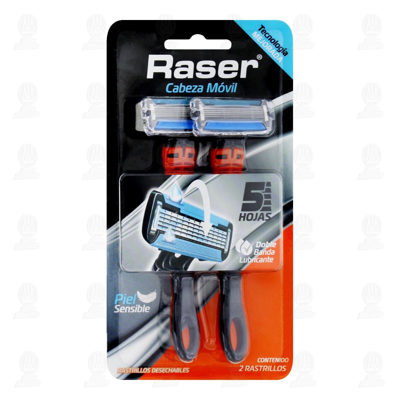 Rastrillos Raser Desechables con Cabeza Móvil, 2 pzas. image number 0