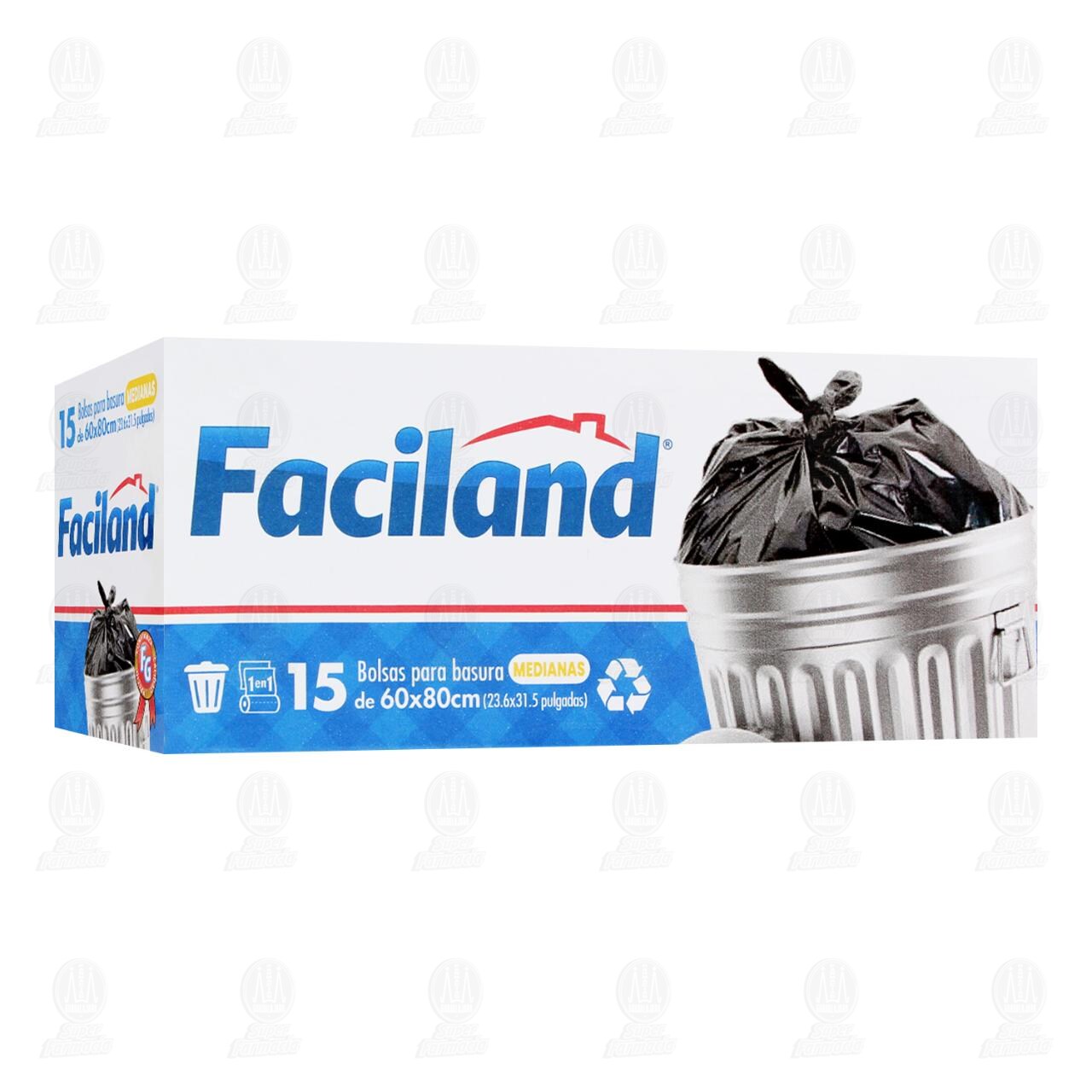 Bolsa Faciland para Basura Mediana, 15 pzas. image number 0