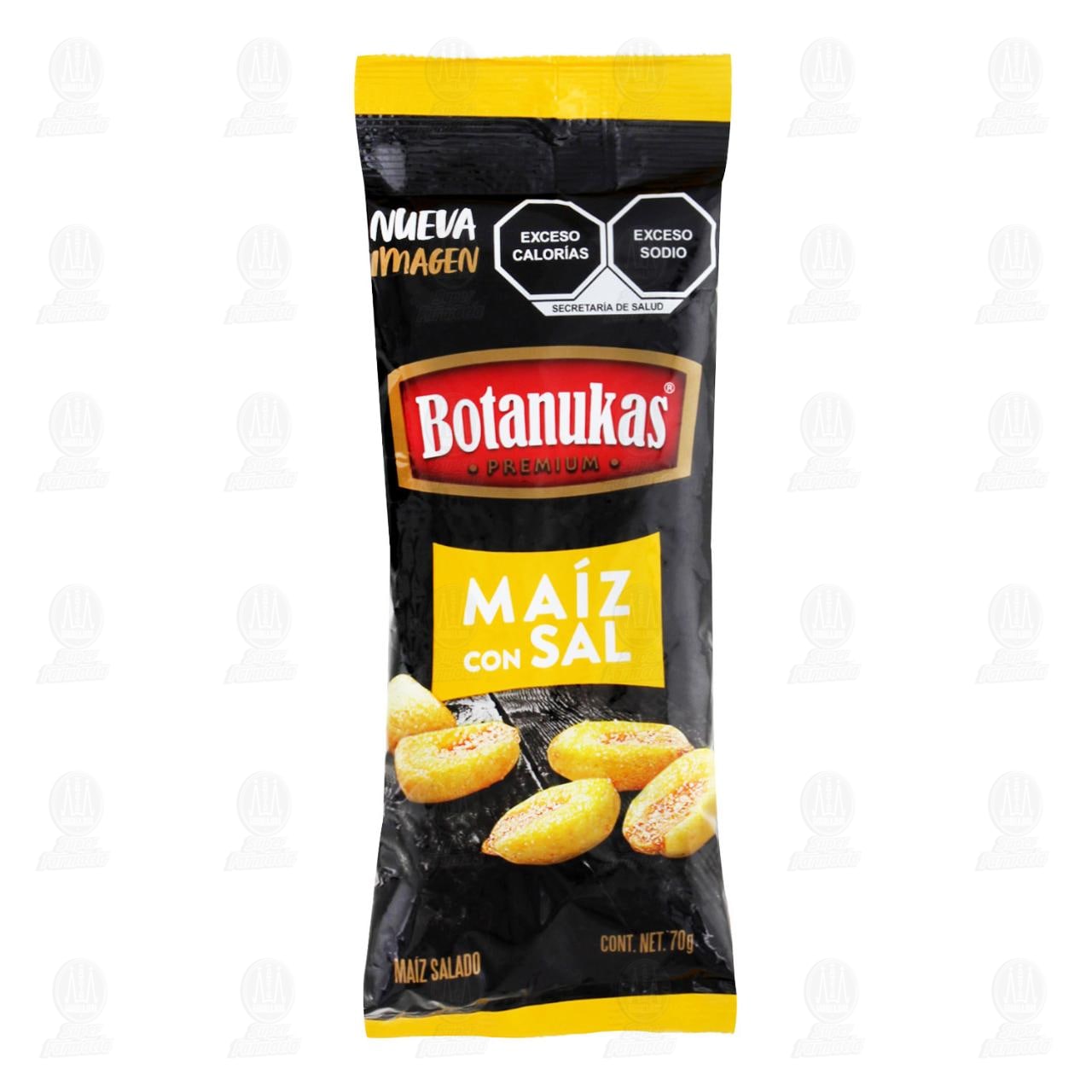 Botana Botanukas Premium Ma&iacute;z con Sal, 70 gr.