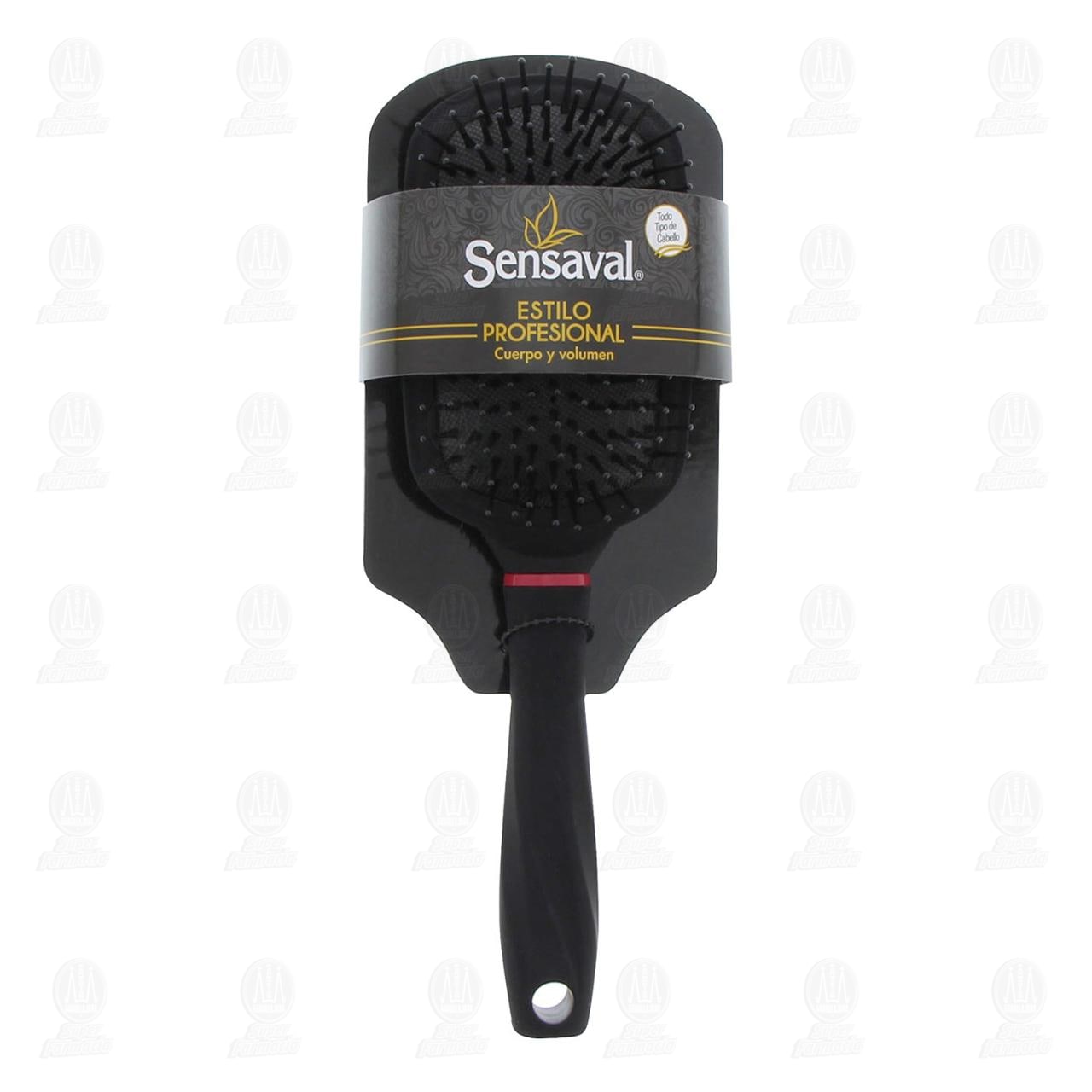 Cepillo para Cabello Sensaval Plano y Acolchonado Estilo Profesional, 1 pz.