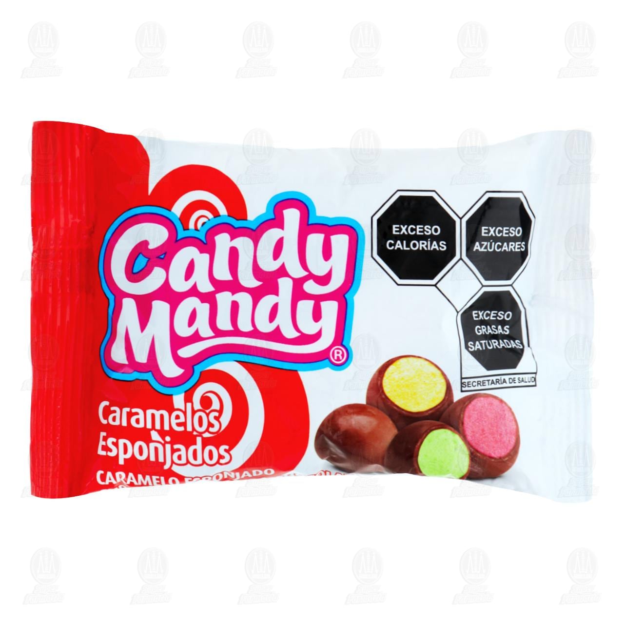 Caramelos Esponjados Candy Mandy Cubiertos de Chocolate, 35 gr.