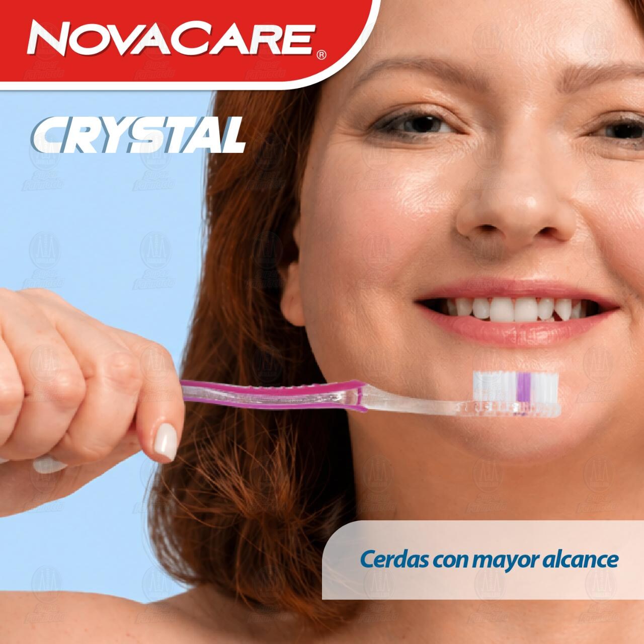 Pack Cepillo Dental NovaCare Crystal Basics Medio Varios Colores, 2 pzas. image number 3
