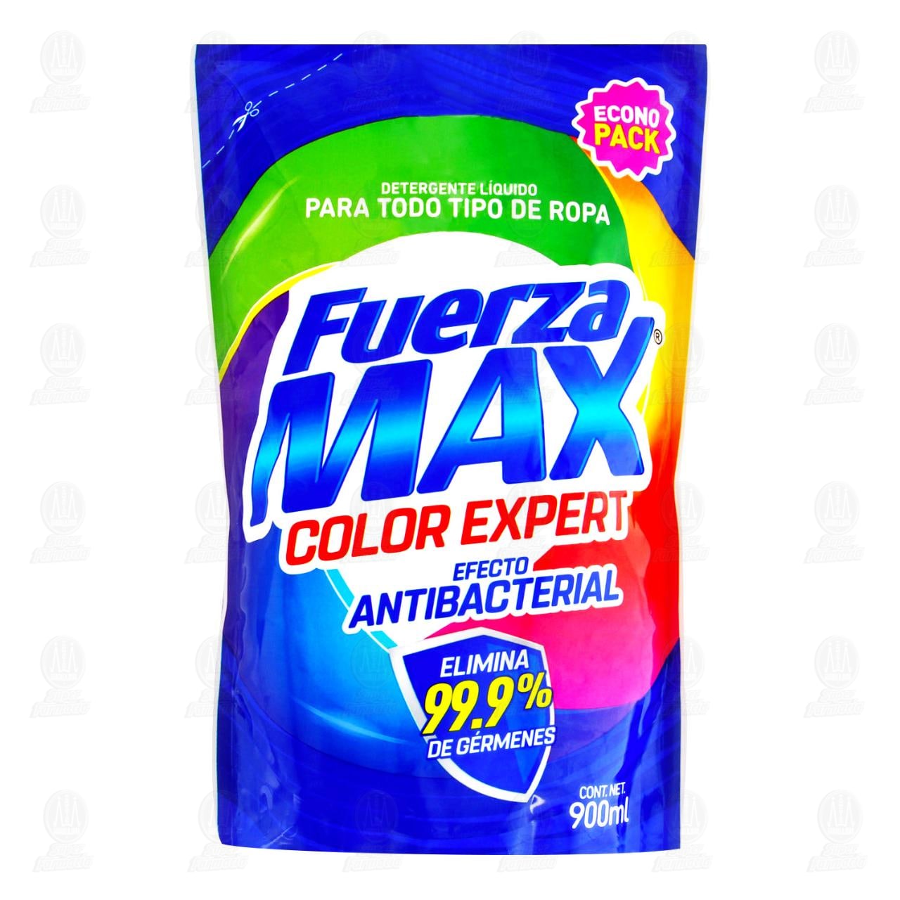 Detergente Líquido Fuerza Max Colores Brillantes, 900 ml.