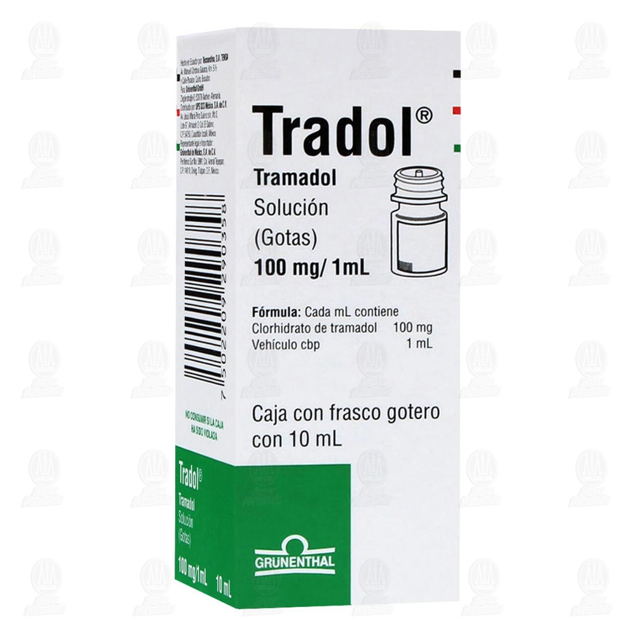 Tradol 100mg/1ml Soluci&oacute;n Gotas, 10 ml. image number 0