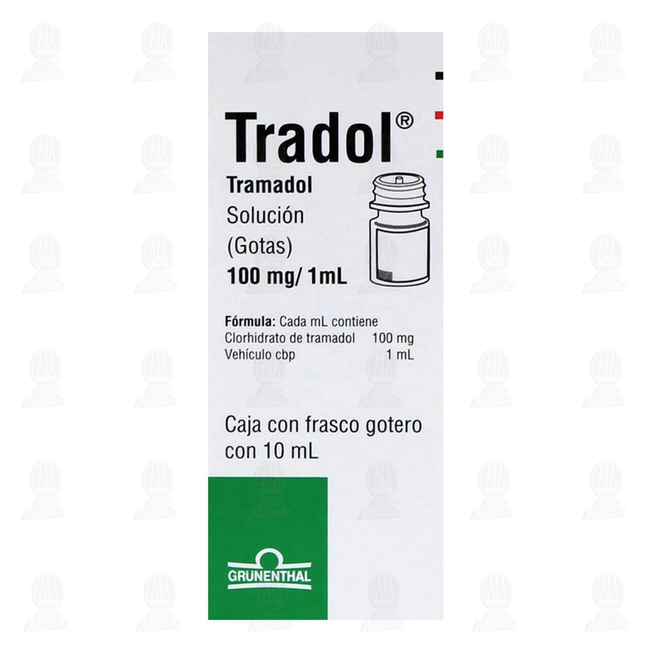Tradol 100mg/1ml Soluci&oacute;n Gotas, 10 ml. image number 1
