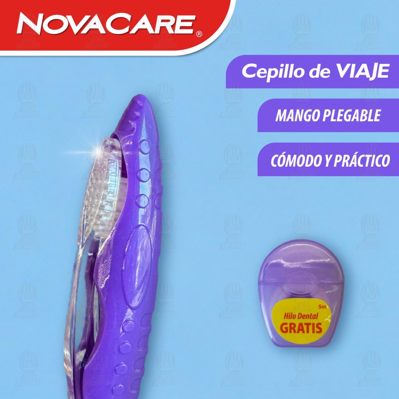 Cepillo NovaCare Travel Tama&ntilde;o Mediano con Hilo Dental Gratis, 2 pzas. image number 3