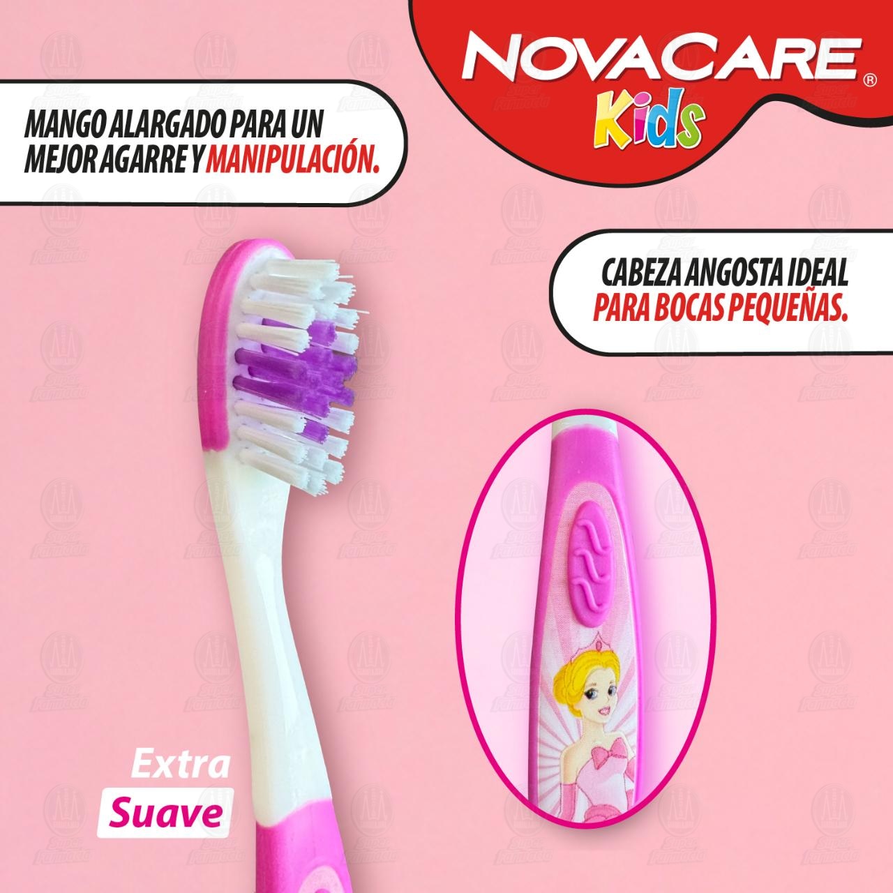 Cepillo Dental NovaCare Kids Princesa para Ni&ntilde;as de 2 a 4 a&ntilde;os, 1 pz. image number 2